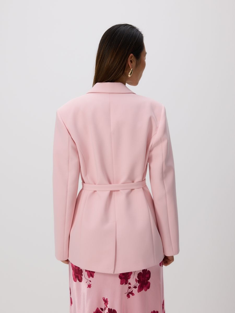Blazer with decorative rose - pastel pink - RESERVED - 5