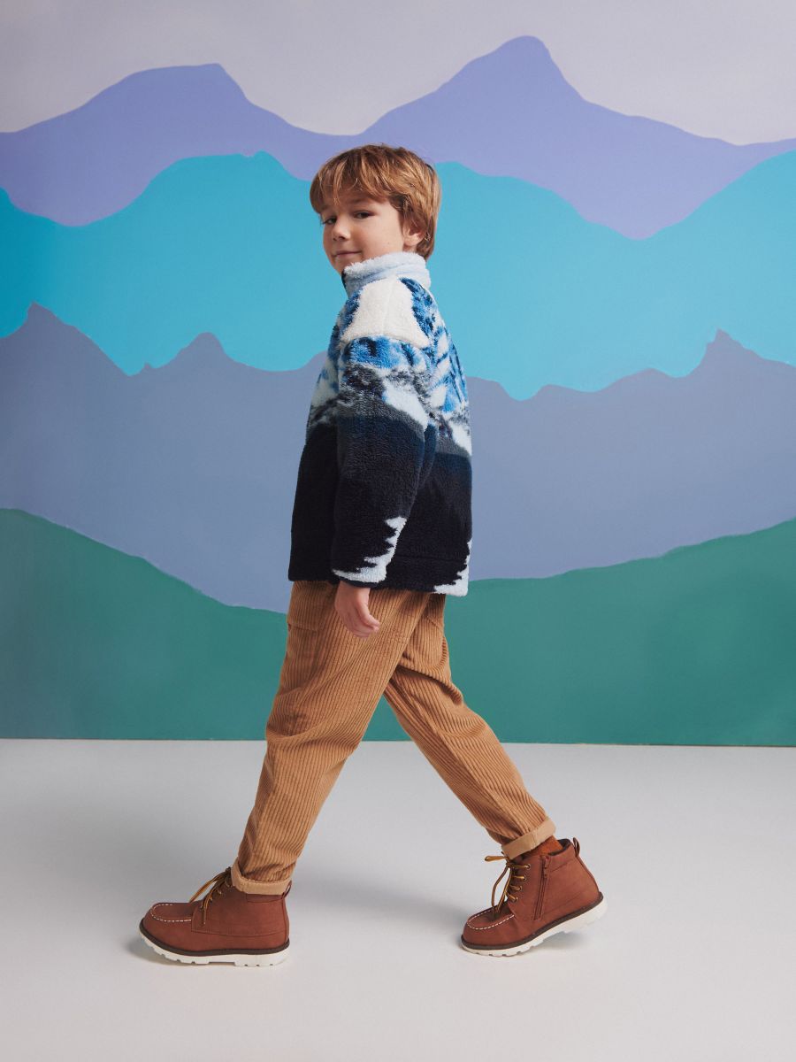Corduroy carrot trousers - beige - RESERVED - 7
