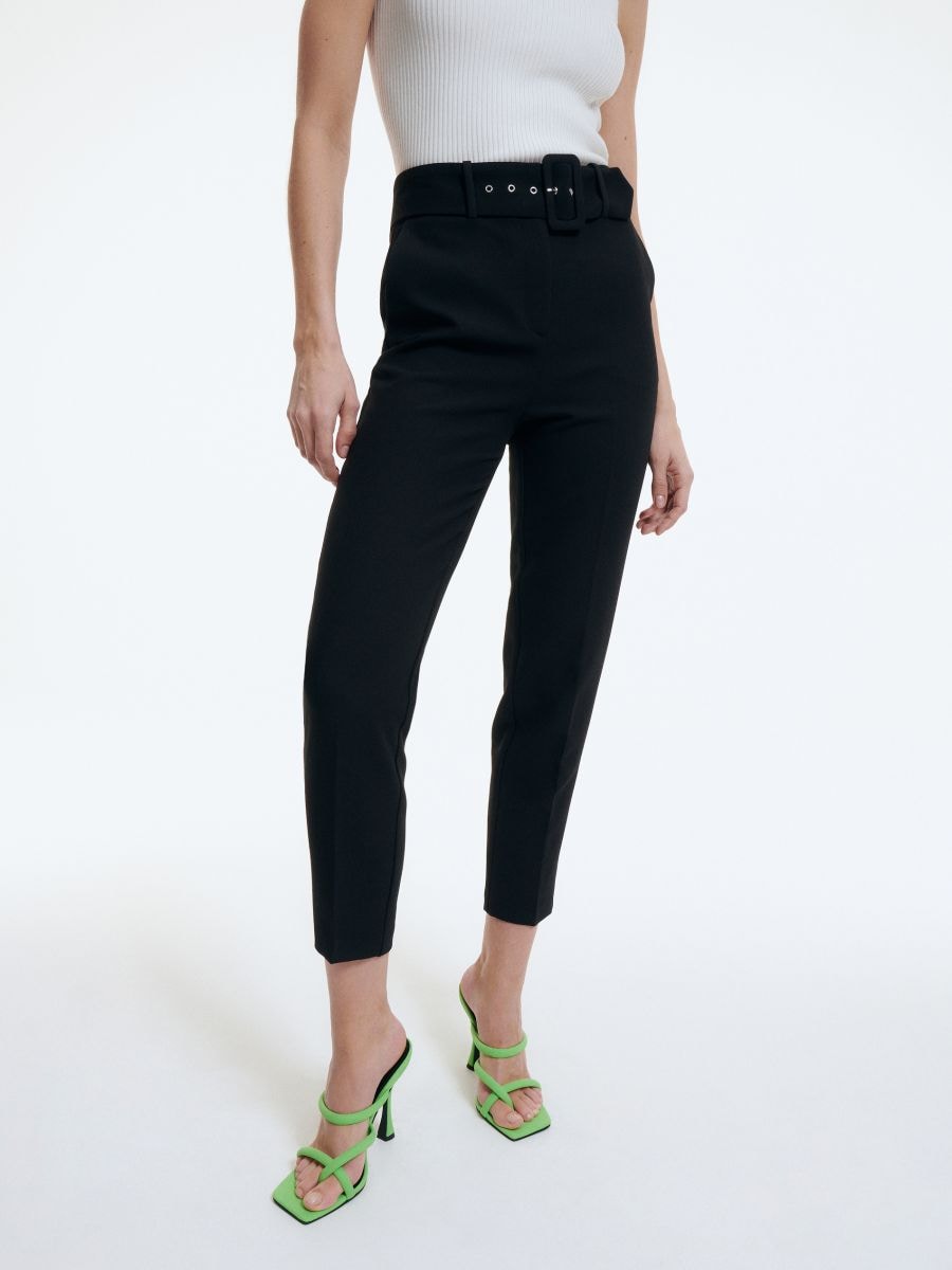 Trousers with belt - black - RESERVED - 2