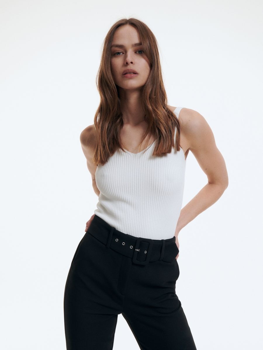 Trousers with belt - black - RESERVED - 3