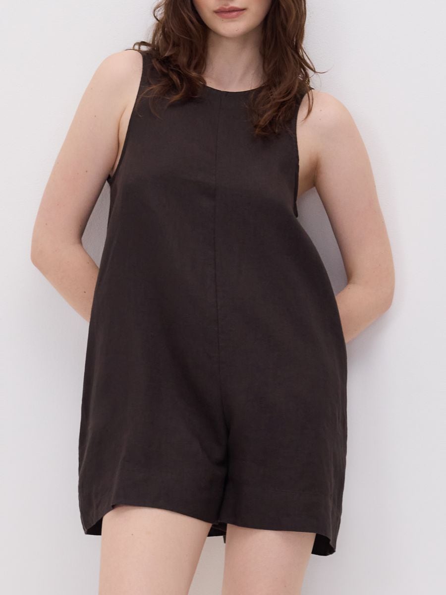 LADIES` JUMPSUIT - tmavohnedá - RESERVED