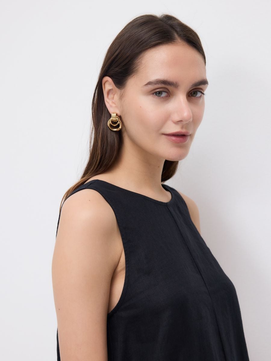 Linen jumpsuit - black - RESERVED - 3