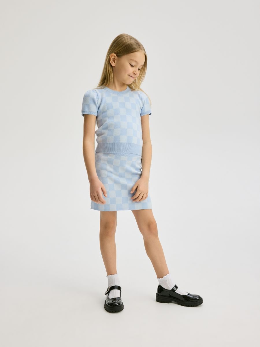 Short sleeve jumper - pale blue - RESERVED - 5