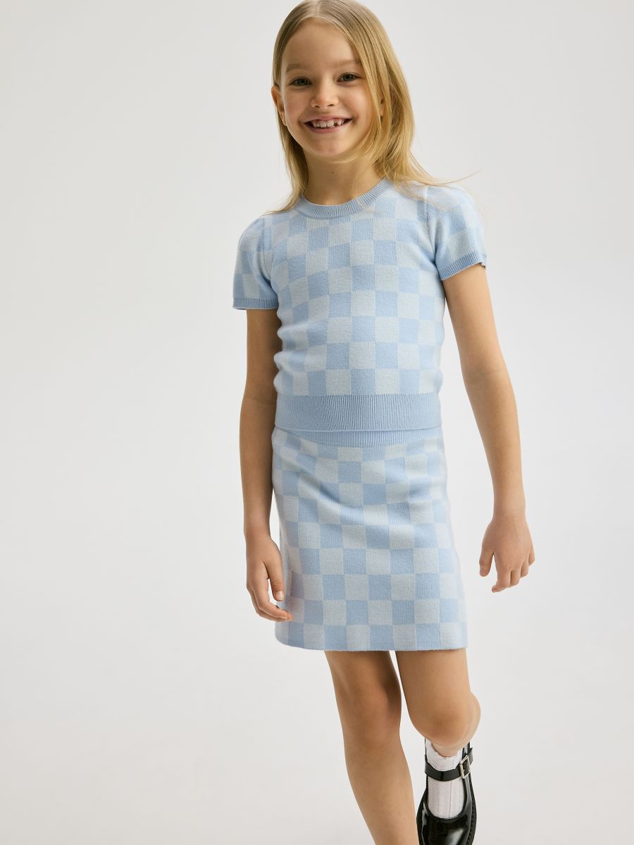 Short sleeve jumper - pale blue - RESERVED - 2