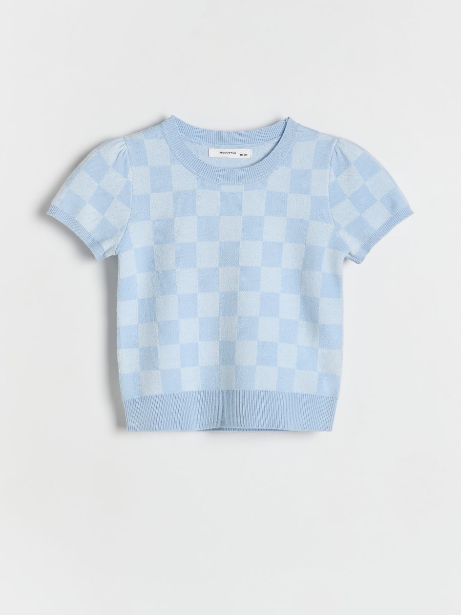 Short sleeve jumper - pale blue - RESERVED - 3