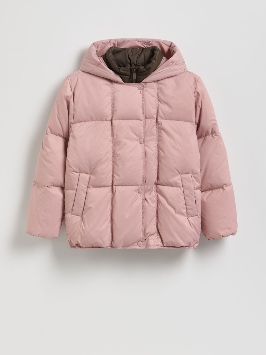 Vatteret jakke med dunfyld - rosa - RESERVED