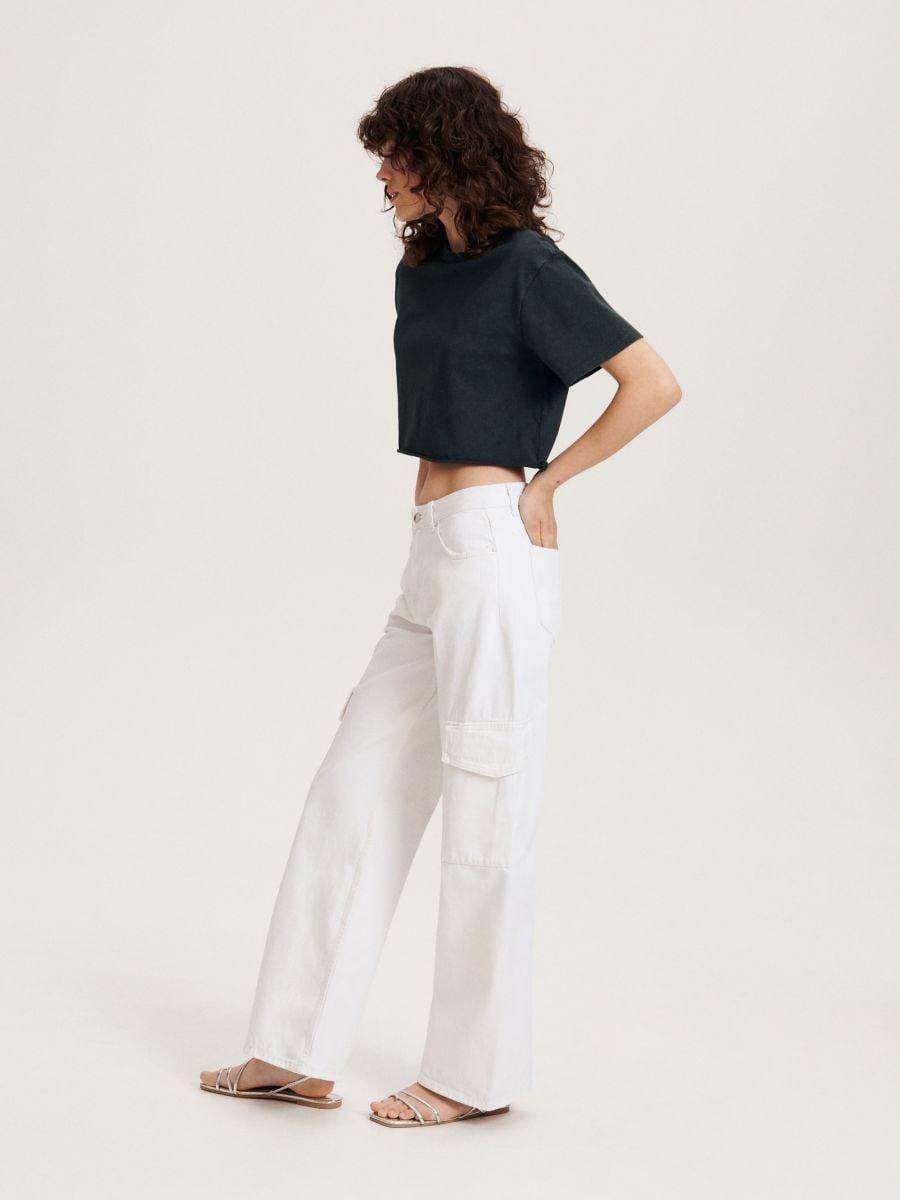 Flare farmerke - belo - RESERVED - 2