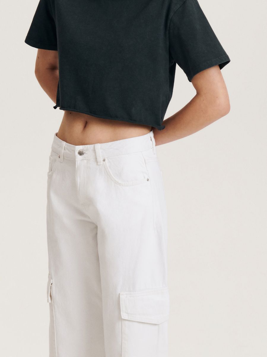 Flare farmerke - belo - RESERVED - 4