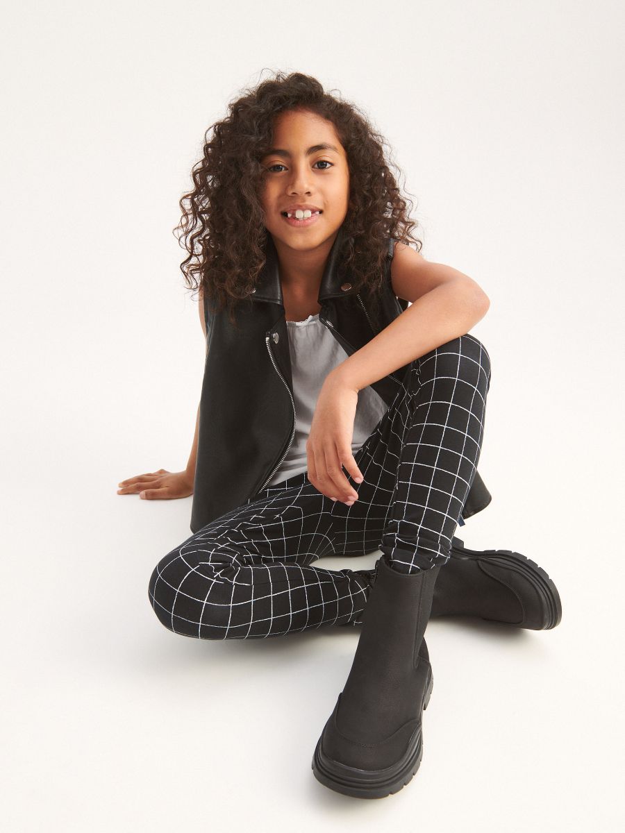 Check leggings - black - RESERVED - 2