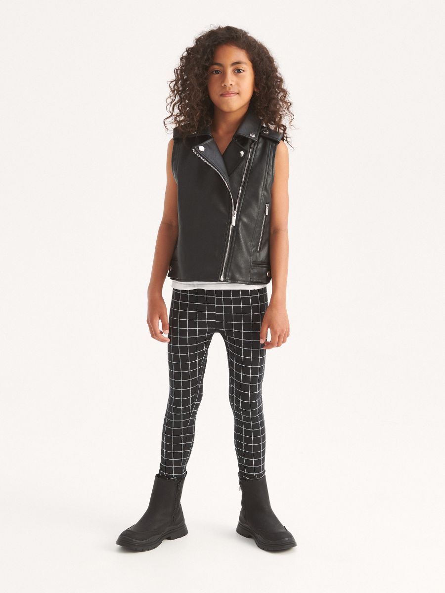 Check leggings - black - RESERVED - 3