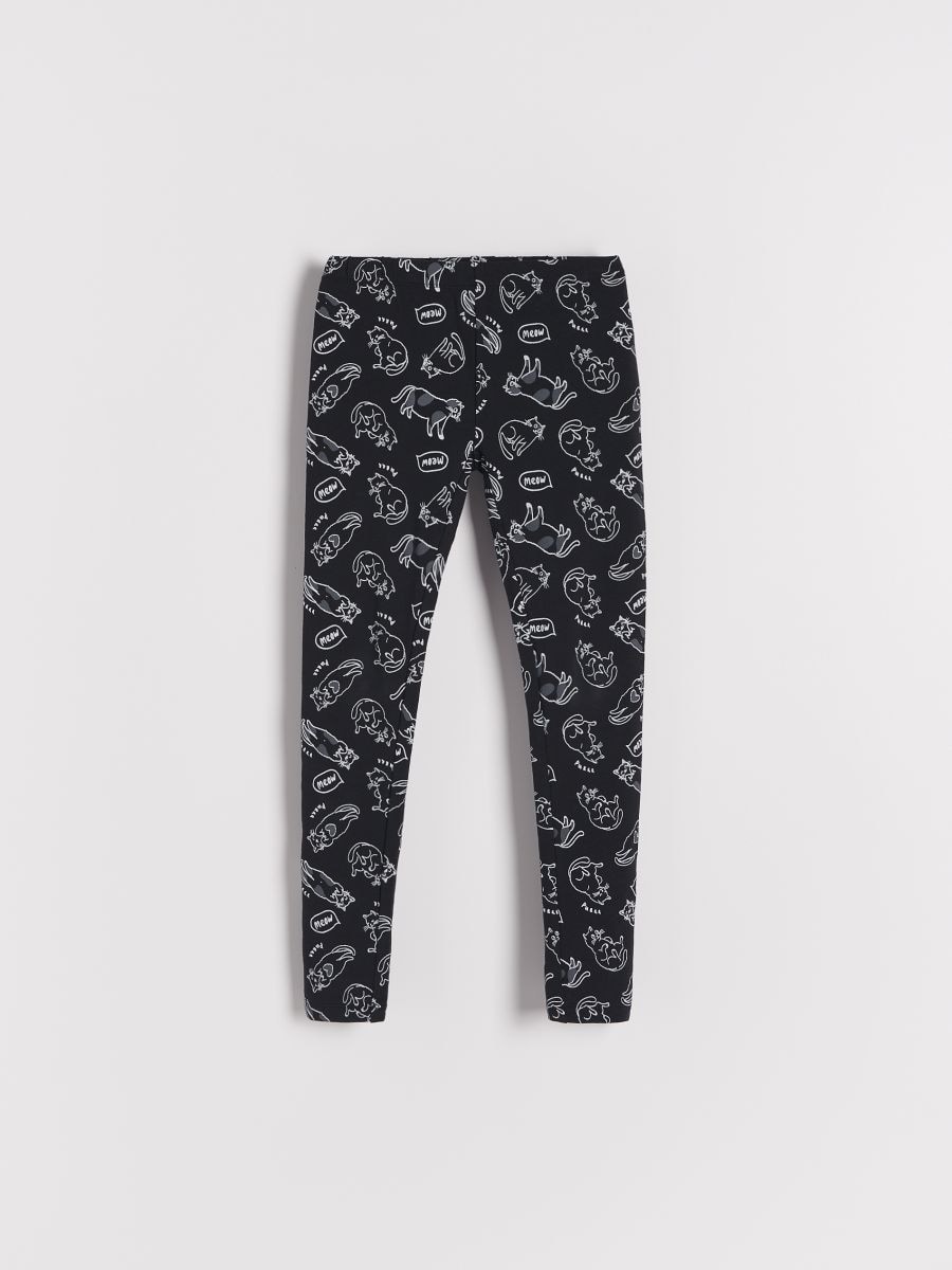 Cat pattern leggings - black - RESERVED - 3