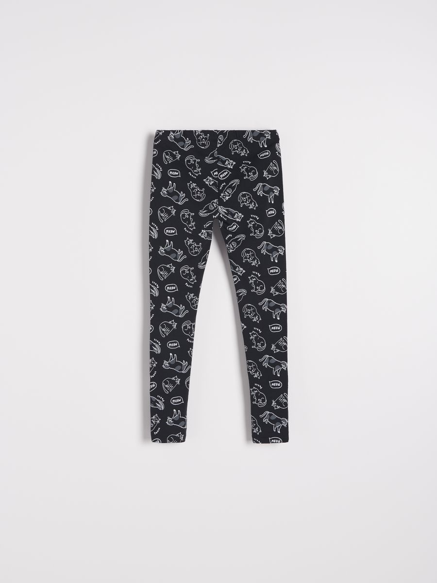 Cat pattern leggings - black - RESERVED - 4