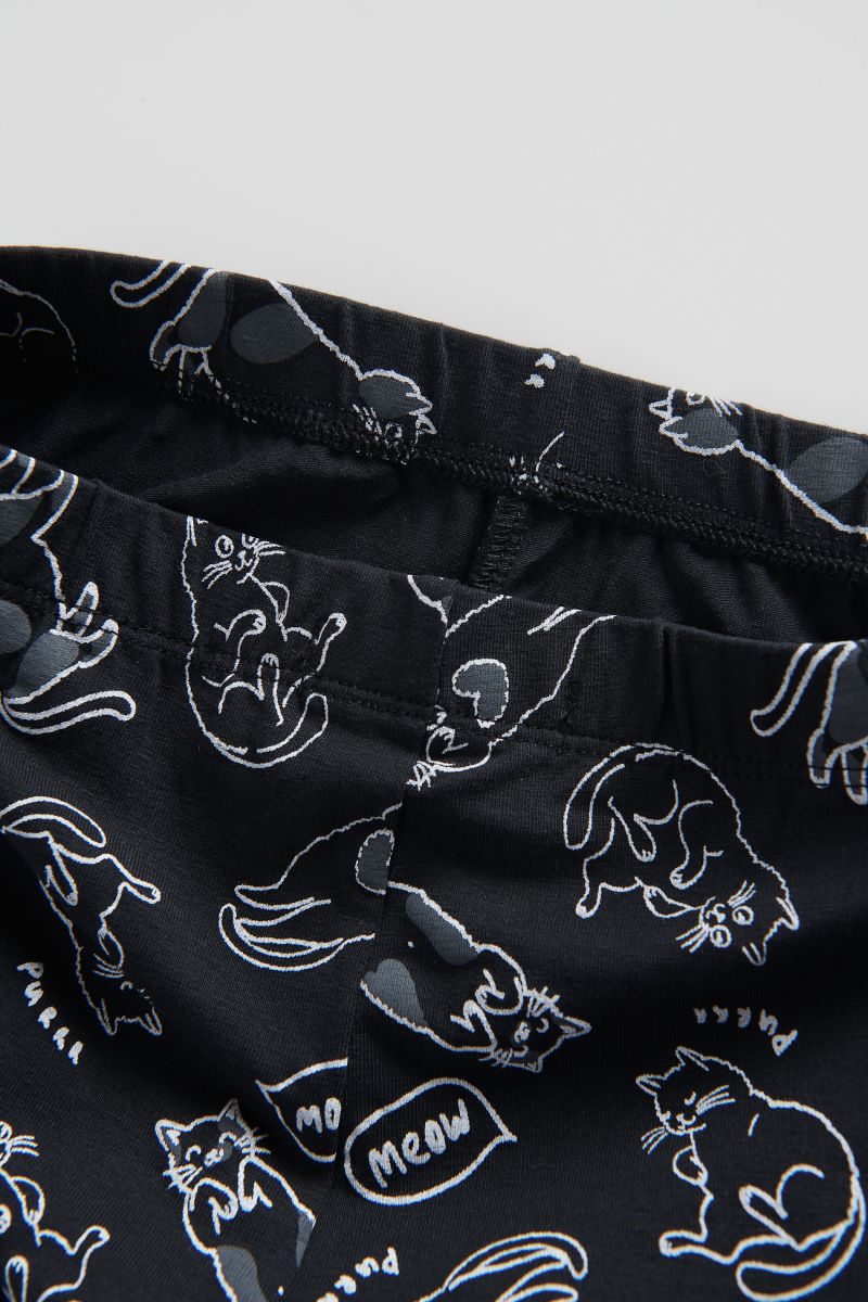 Cat pattern leggings - black - RESERVED - 5