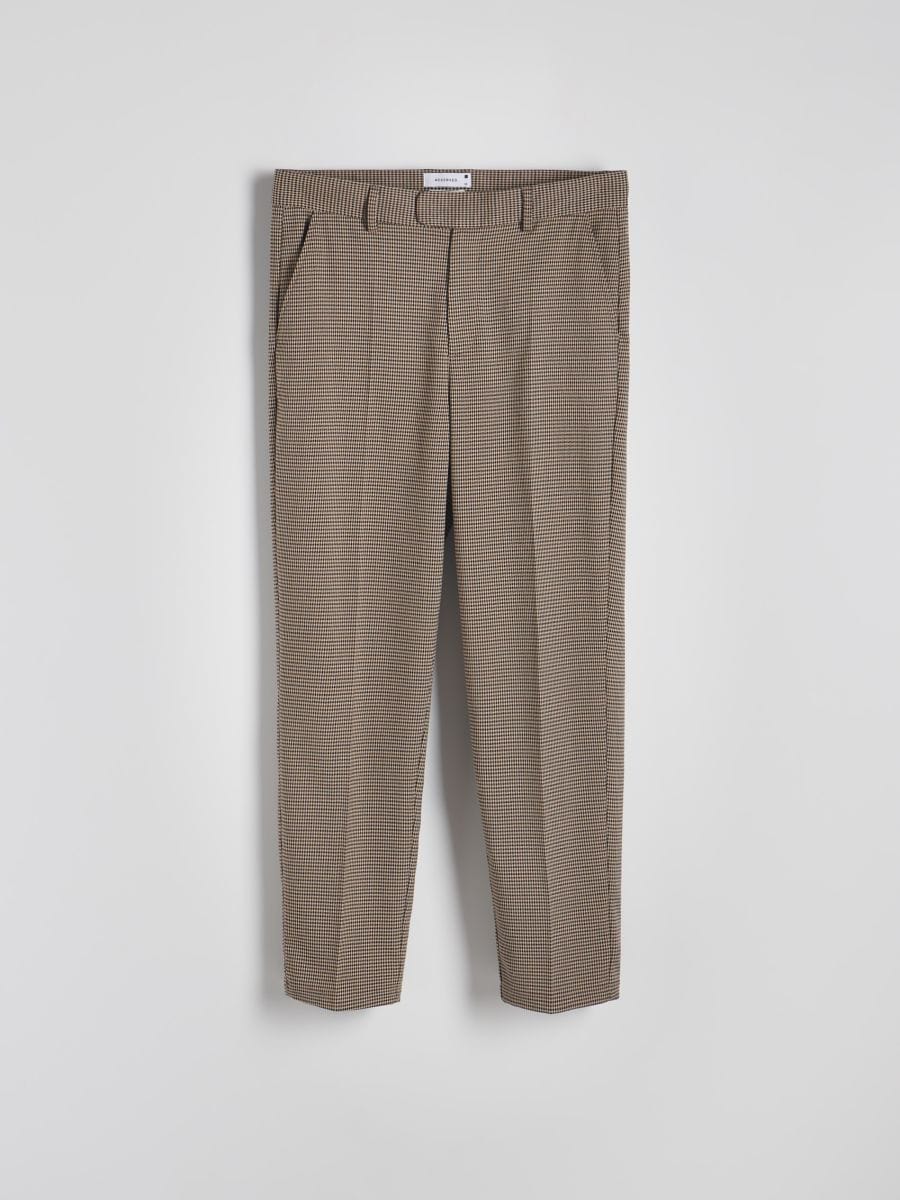 Patterned chino trousers - brown - RESERVED