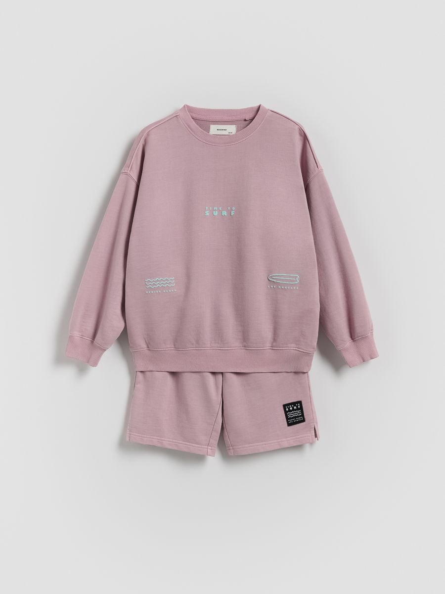 Cotton set with shorts - grape - RESERVED - 2