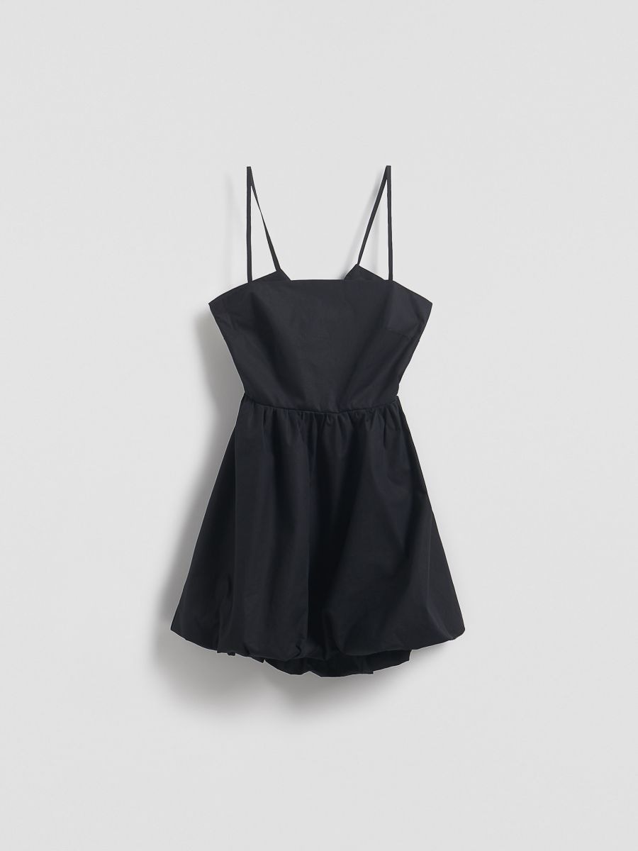 Rochie din bumbac - negru - RESERVED