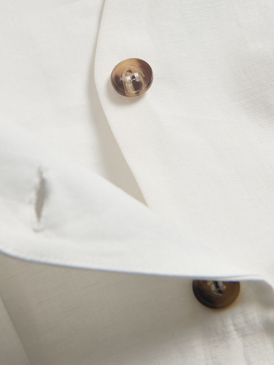 Vest with linen blend - cream - RESERVED - 8