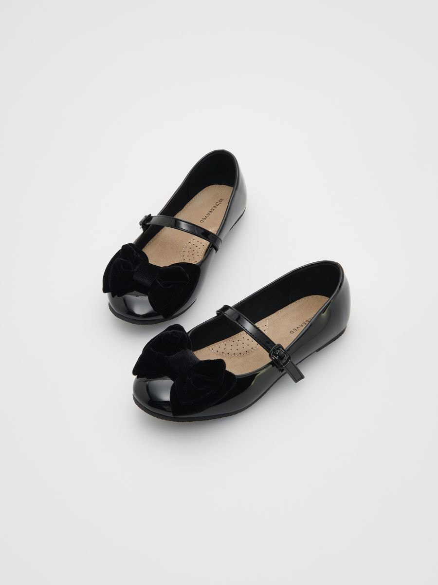 Ballerinas with bow detail - black - RESERVED - 2