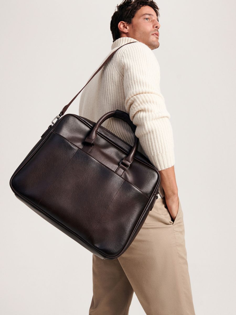 Shoulder bag with handles - brown - RESERVED - 2