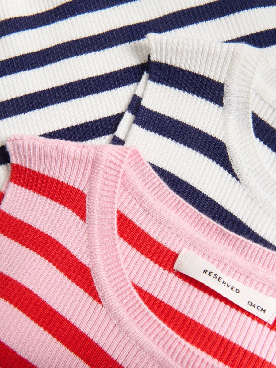 Ribbed striped top - navy - RESERVED - 5