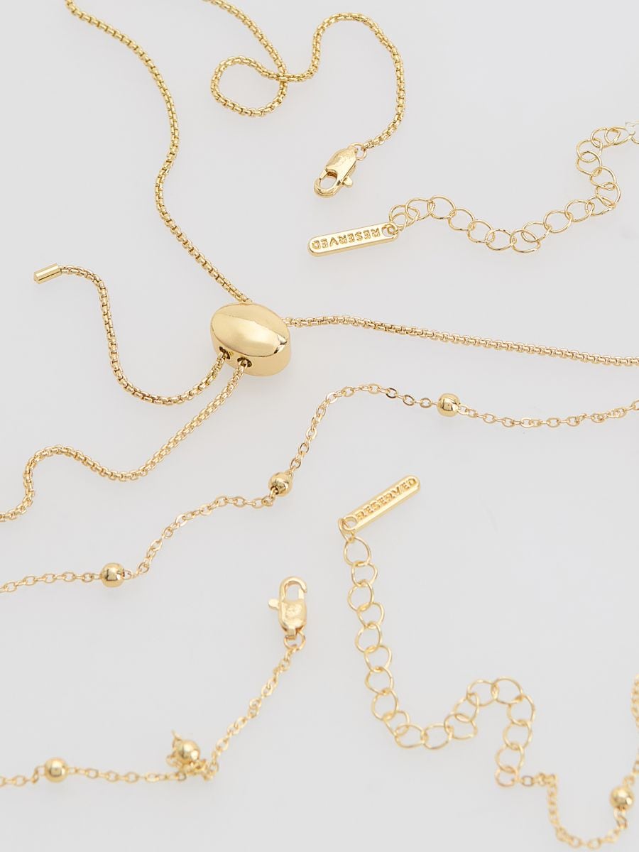 Necklaces set - golden - RESERVED - 2