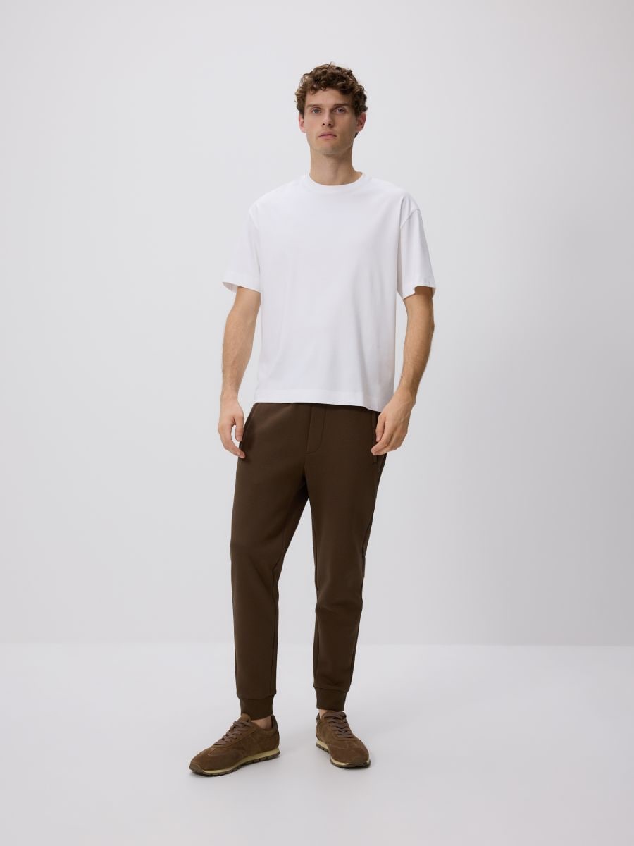 Boxy t-shirt in mercerized cotton - white - RESERVED