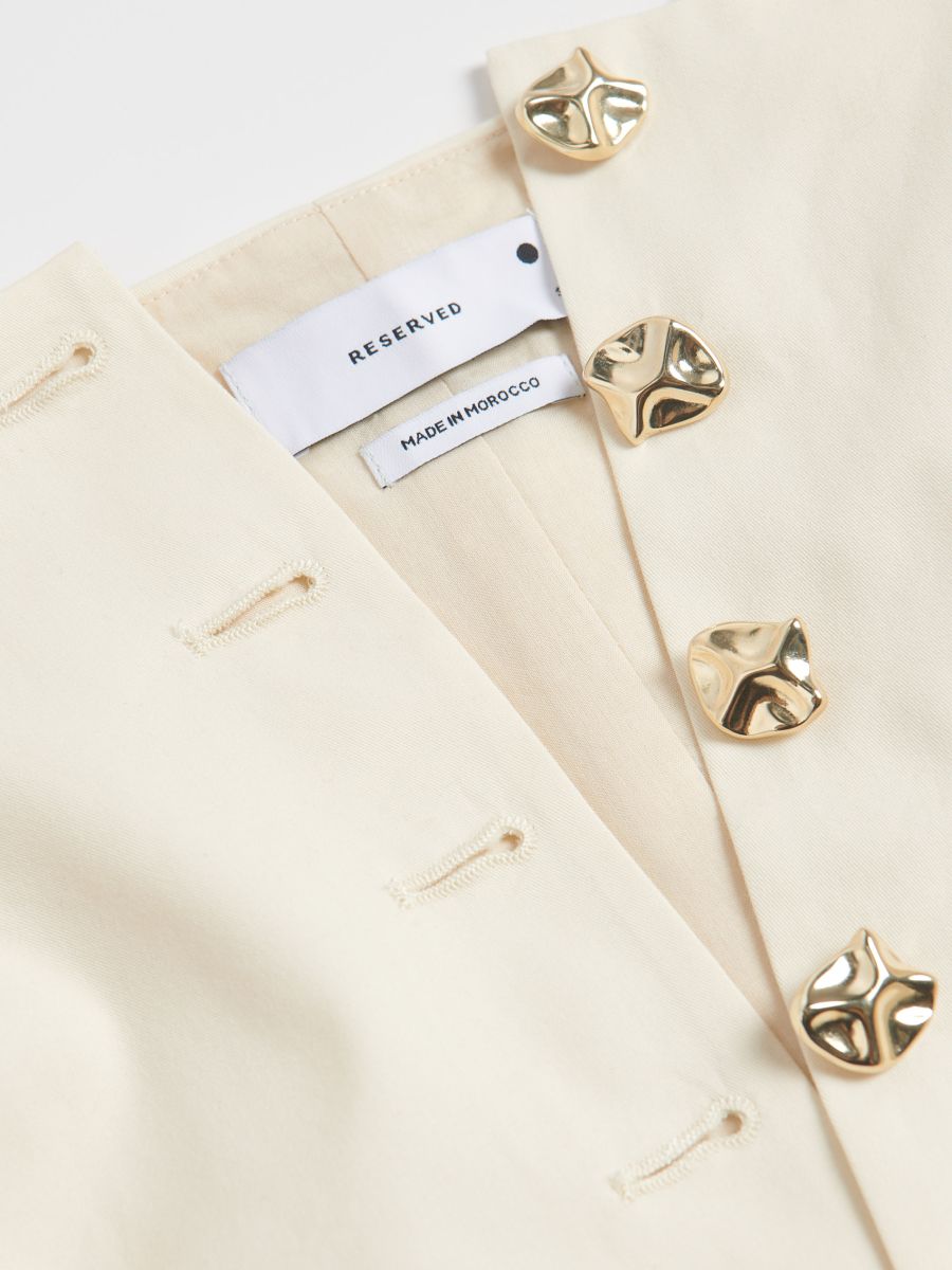 Vest with decorative buttons - nude - RESERVED - 6
