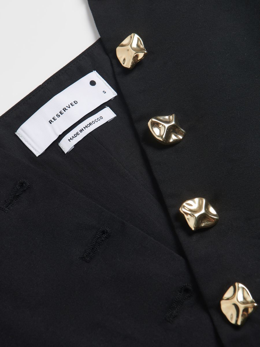 Vest with decorative buttons - black - RESERVED - 6