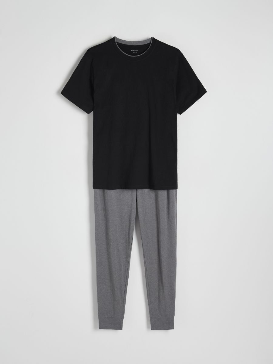 Two piece pyjama set - black - RESERVED