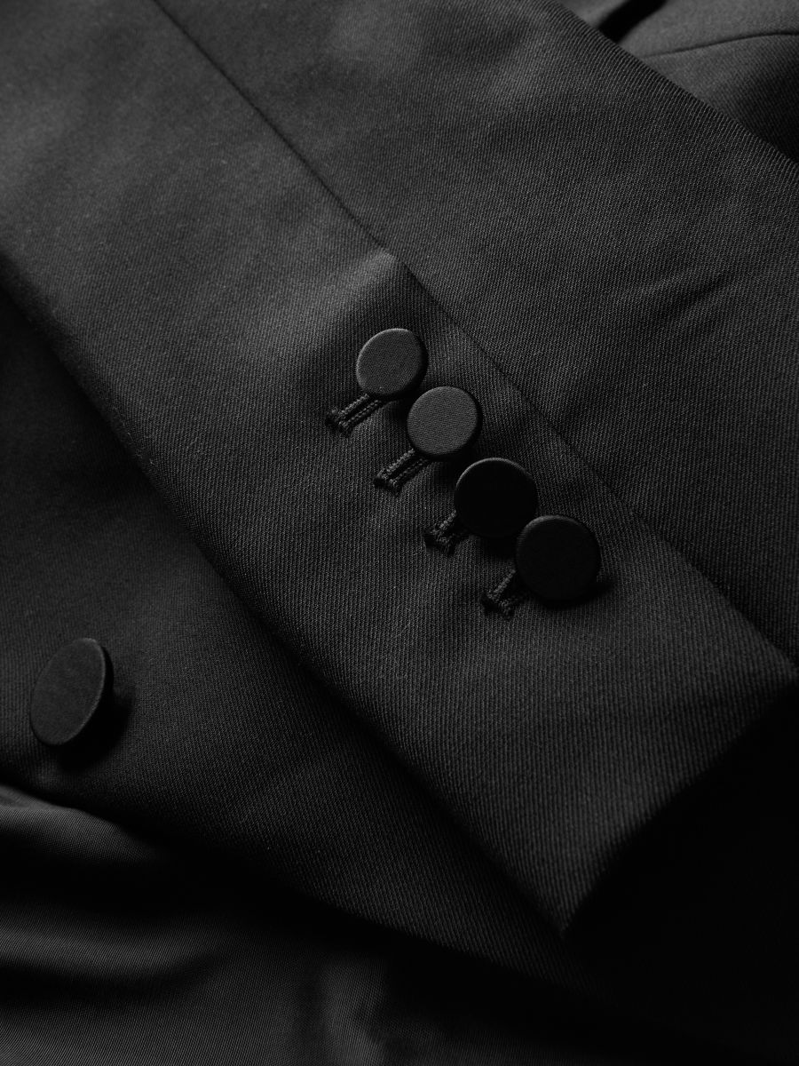 Blazer i uldblanding - sort - RESERVED - 7