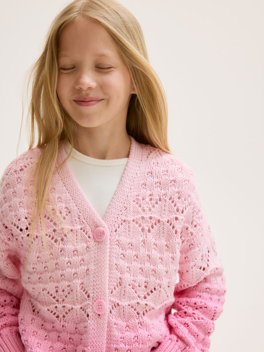 GIRLS` SWEATER - pink - RESERVED