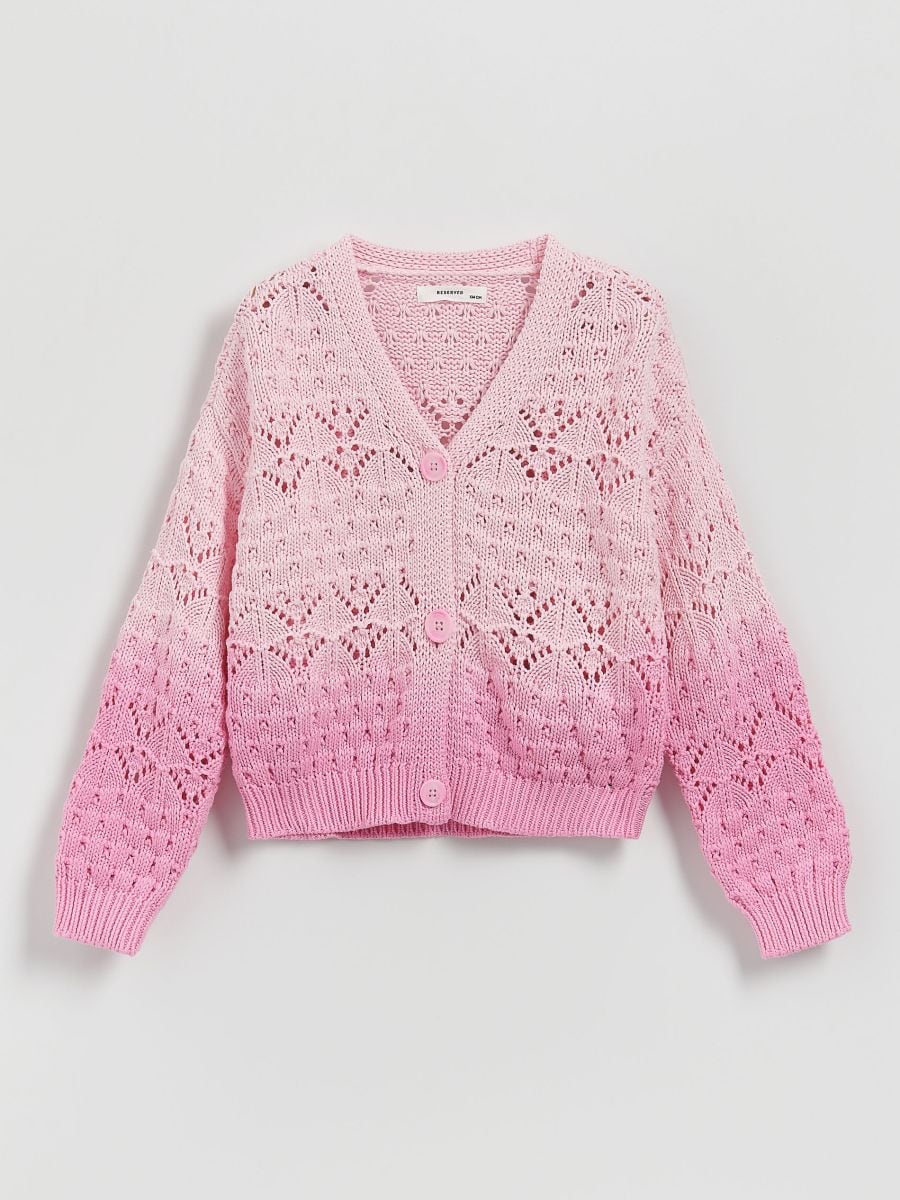 GIRLS` SWEATER - pink - RESERVED