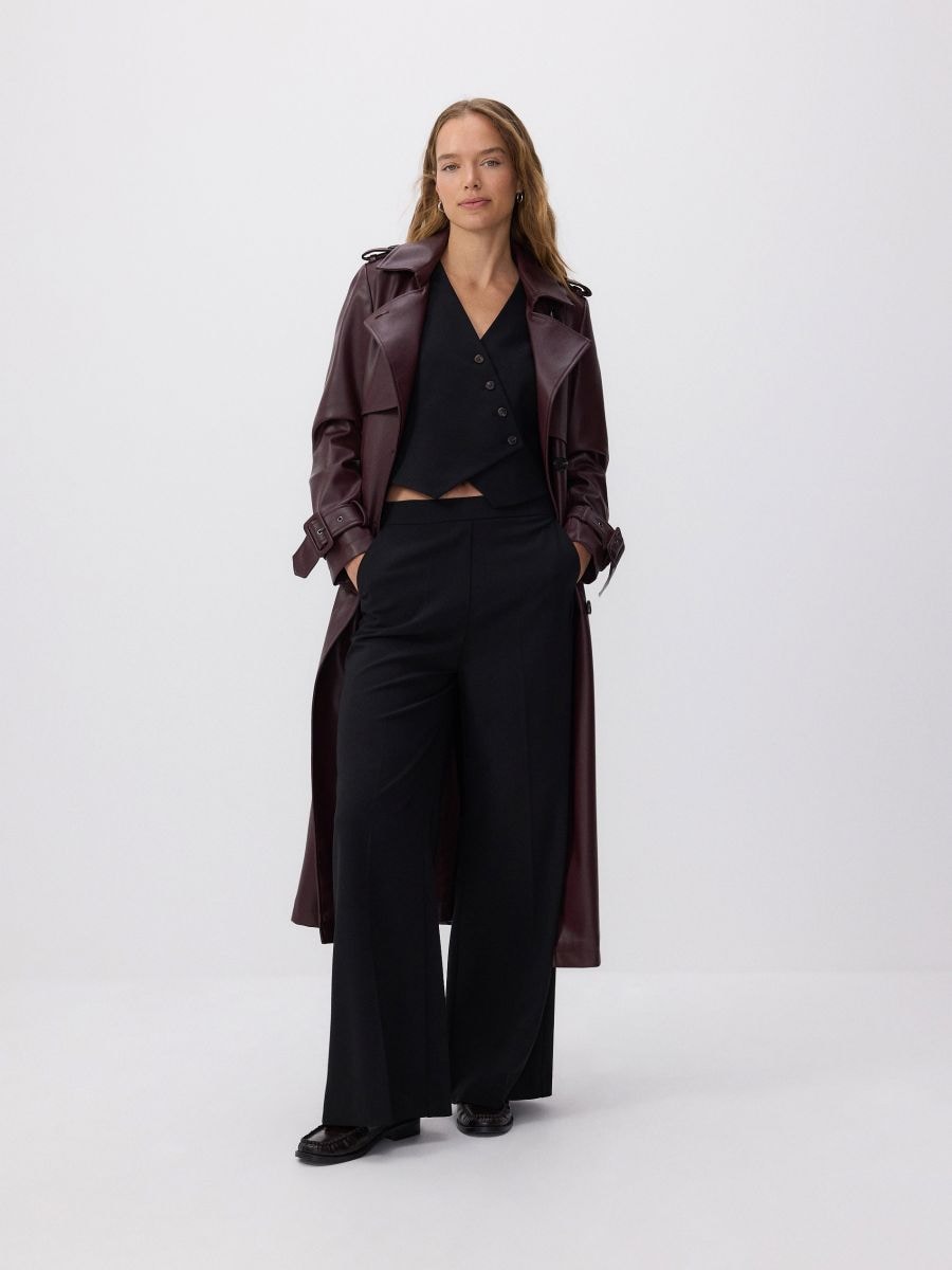 Wide leg trousers - black - RESERVED