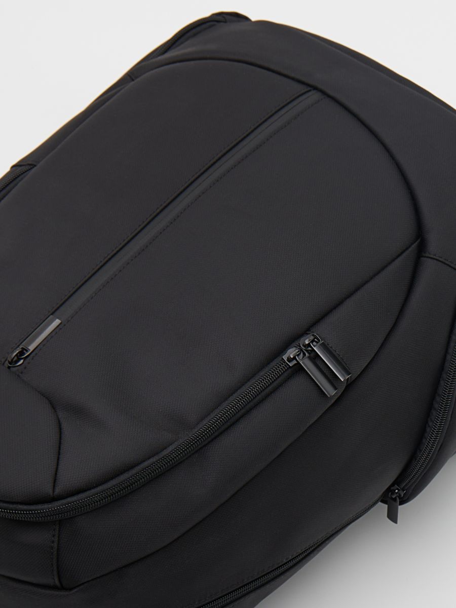 Plain backpack with handle - black - RESERVED - 4