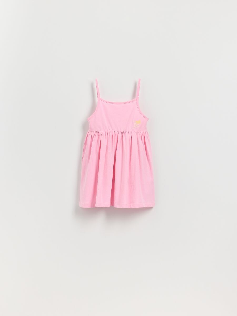 Haljina s tankim naramenicama - roze - RESERVED