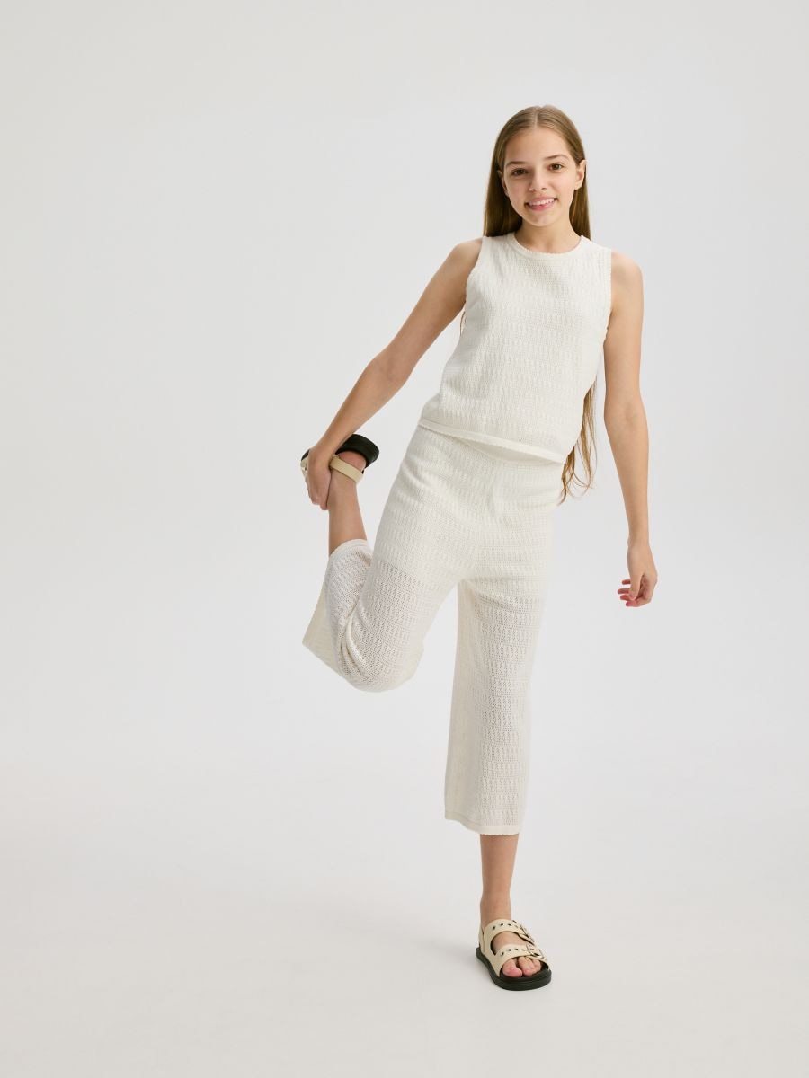 Openwork culottes - cream - RESERVED - 3