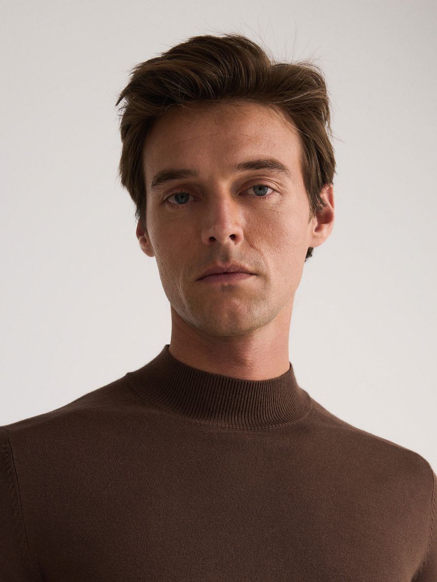 Sweater with viscose blend - brown - RESERVED - 2