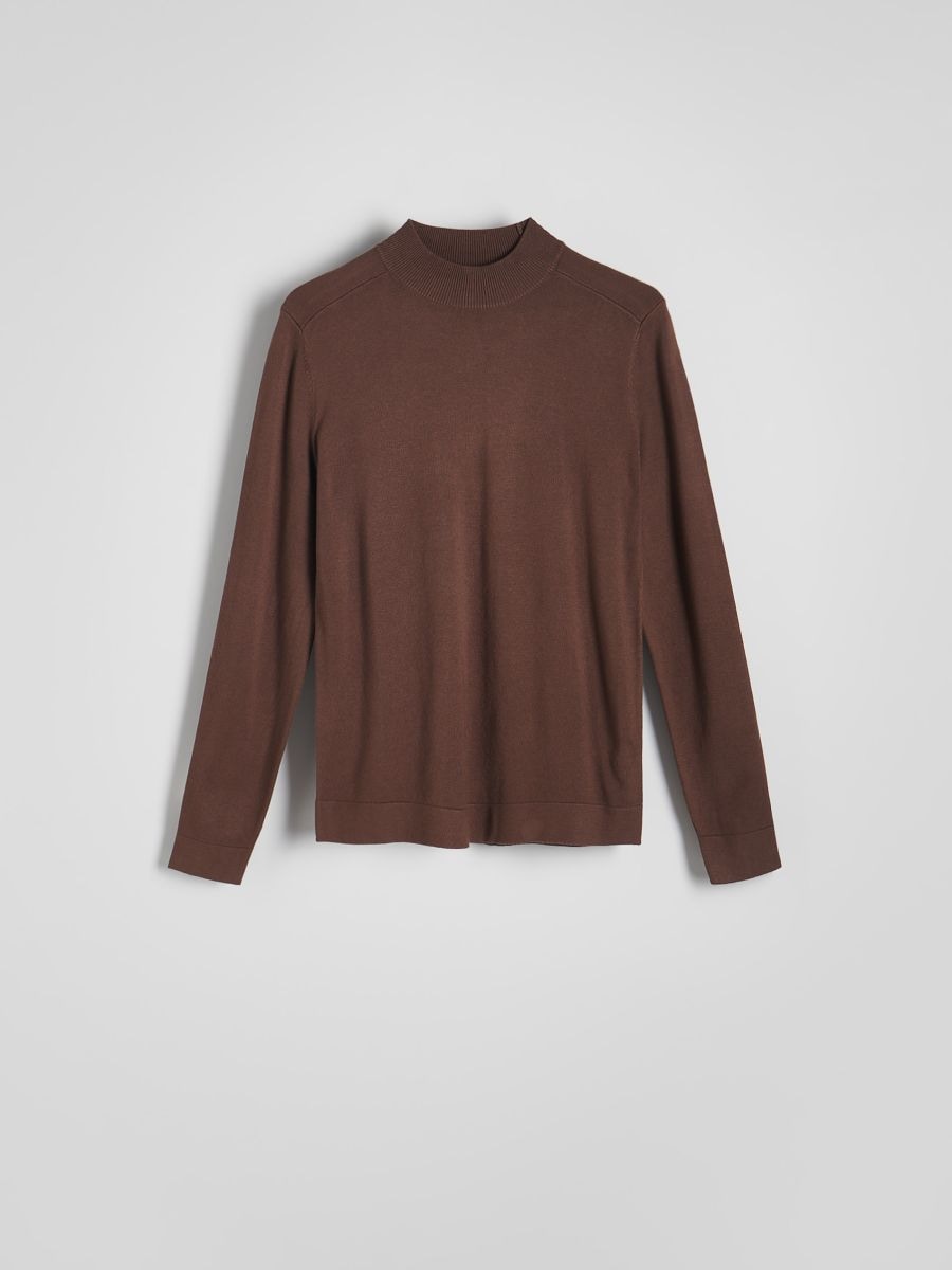 Sweater with viscose blend - brown - RESERVED - 6