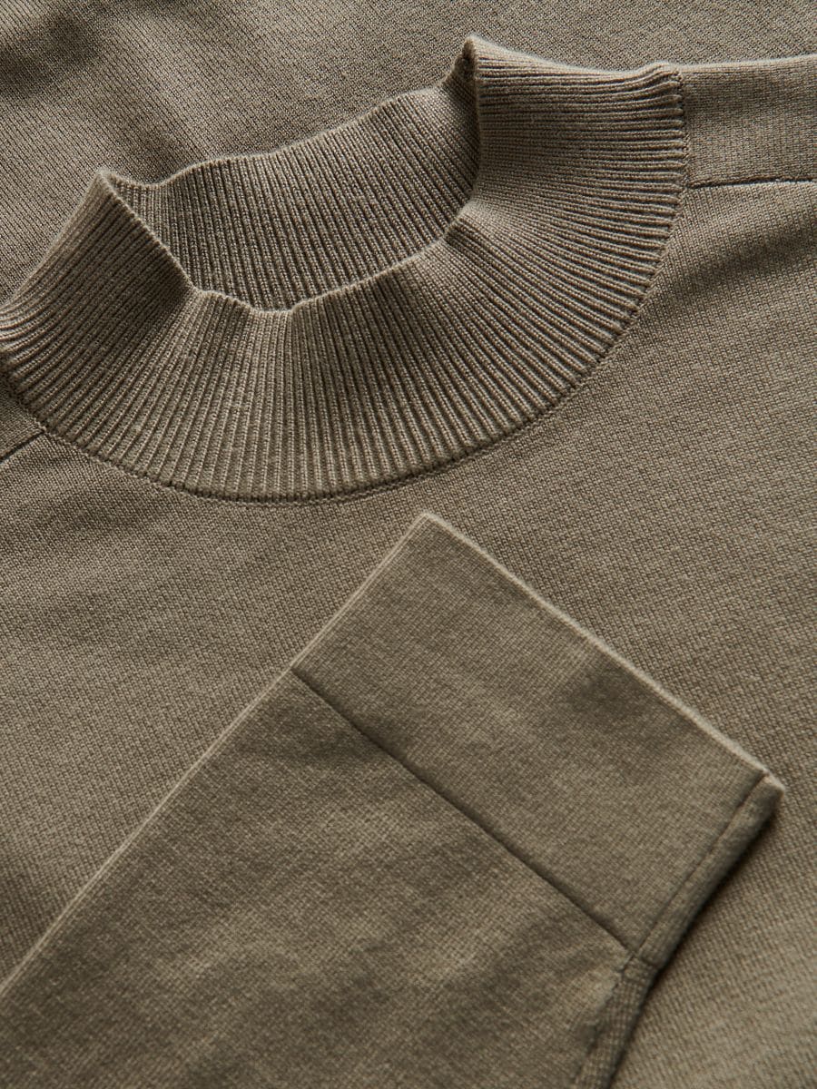 Sweater with viscose blend - olive - RESERVED - 6