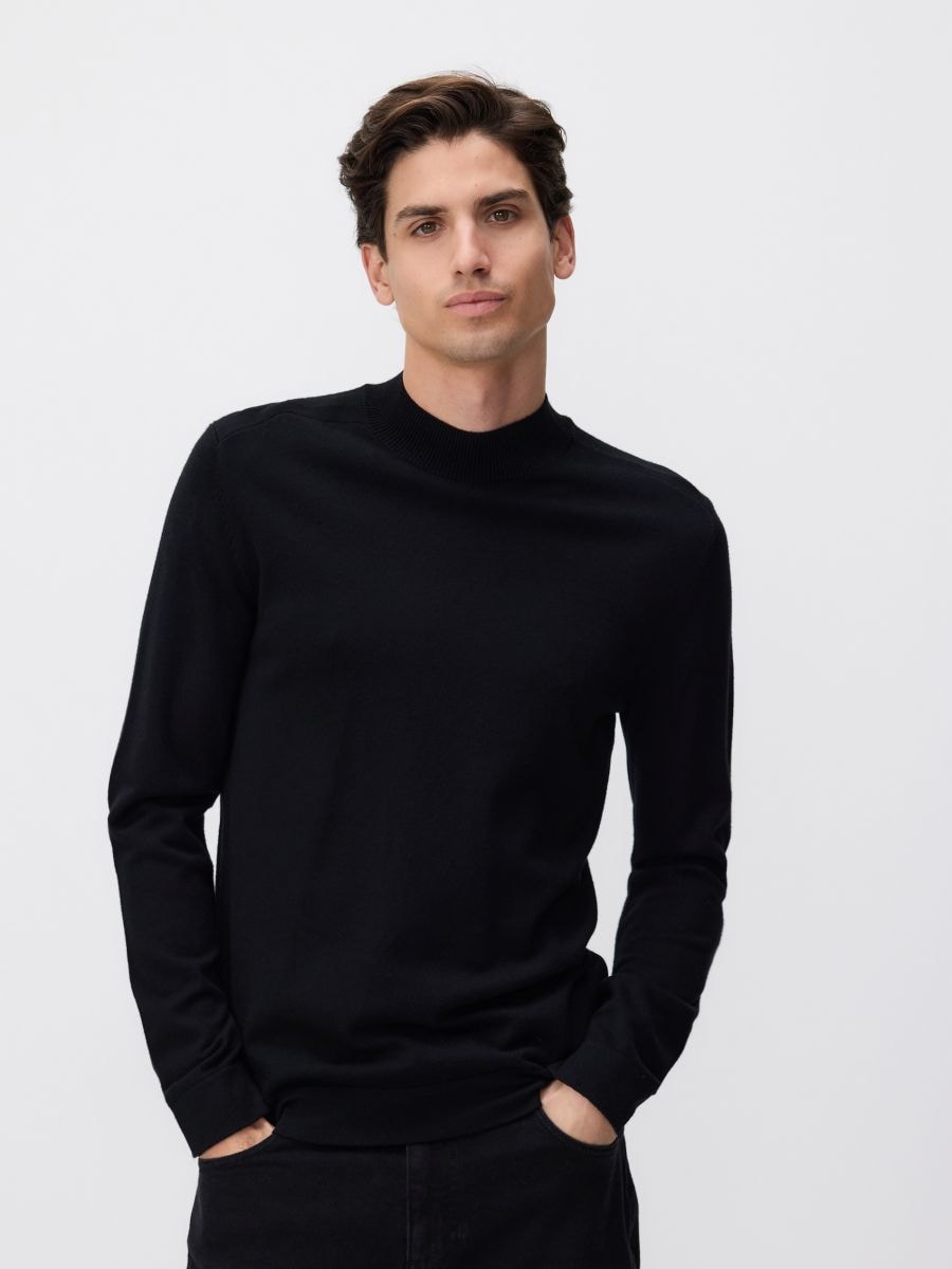 Viscose blend jumper - black - RESERVED