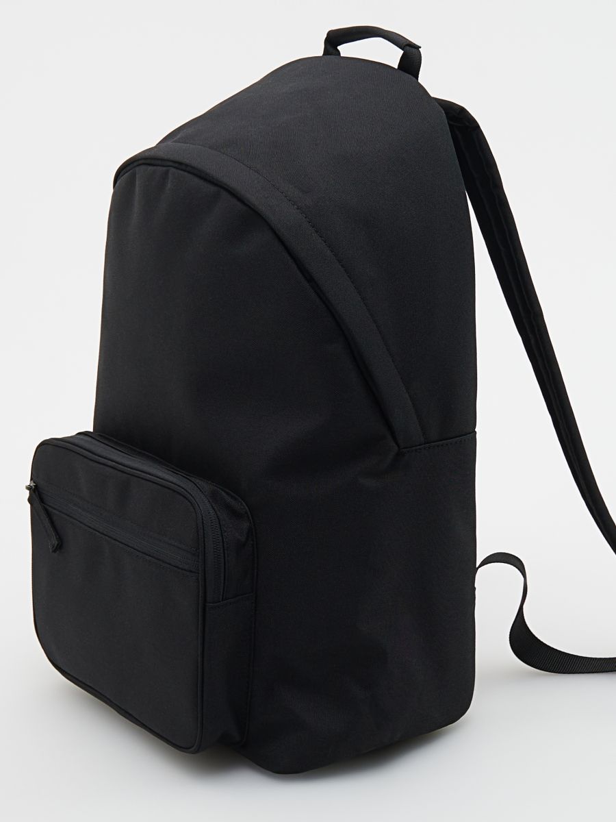 Plain backpack with handle - black - RESERVED - 3