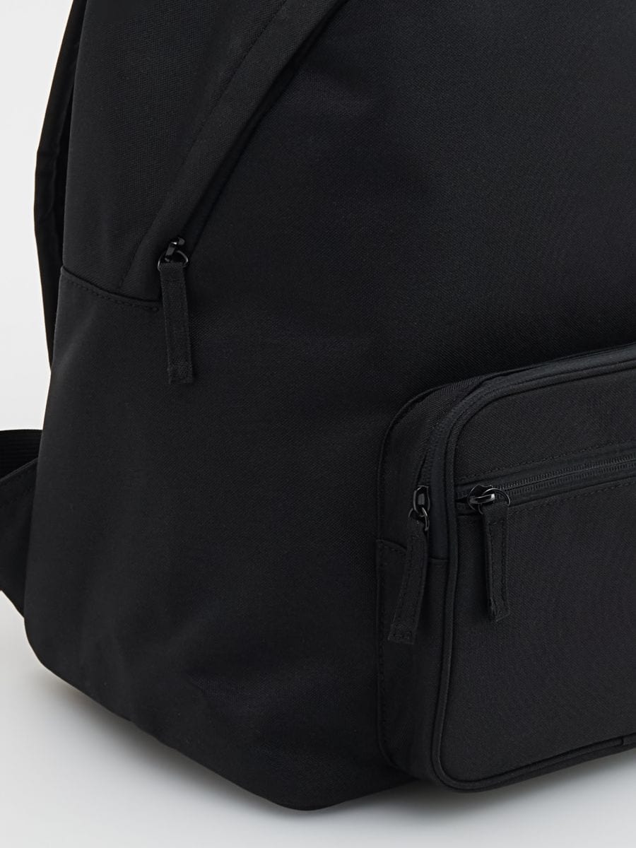 Plain backpack with handle - black - RESERVED - 4