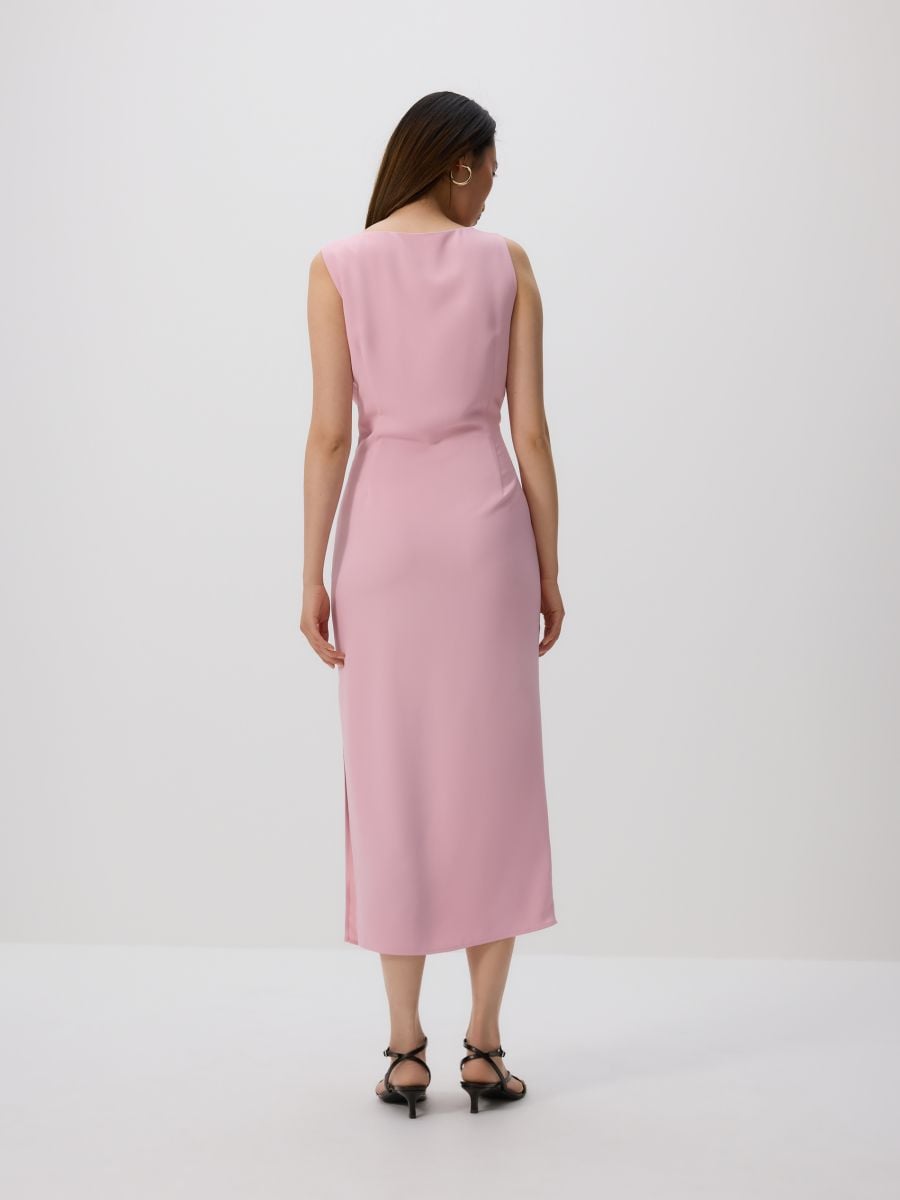 Kleid mit rosenförmigem Detail - rosa - RESERVED - 4
