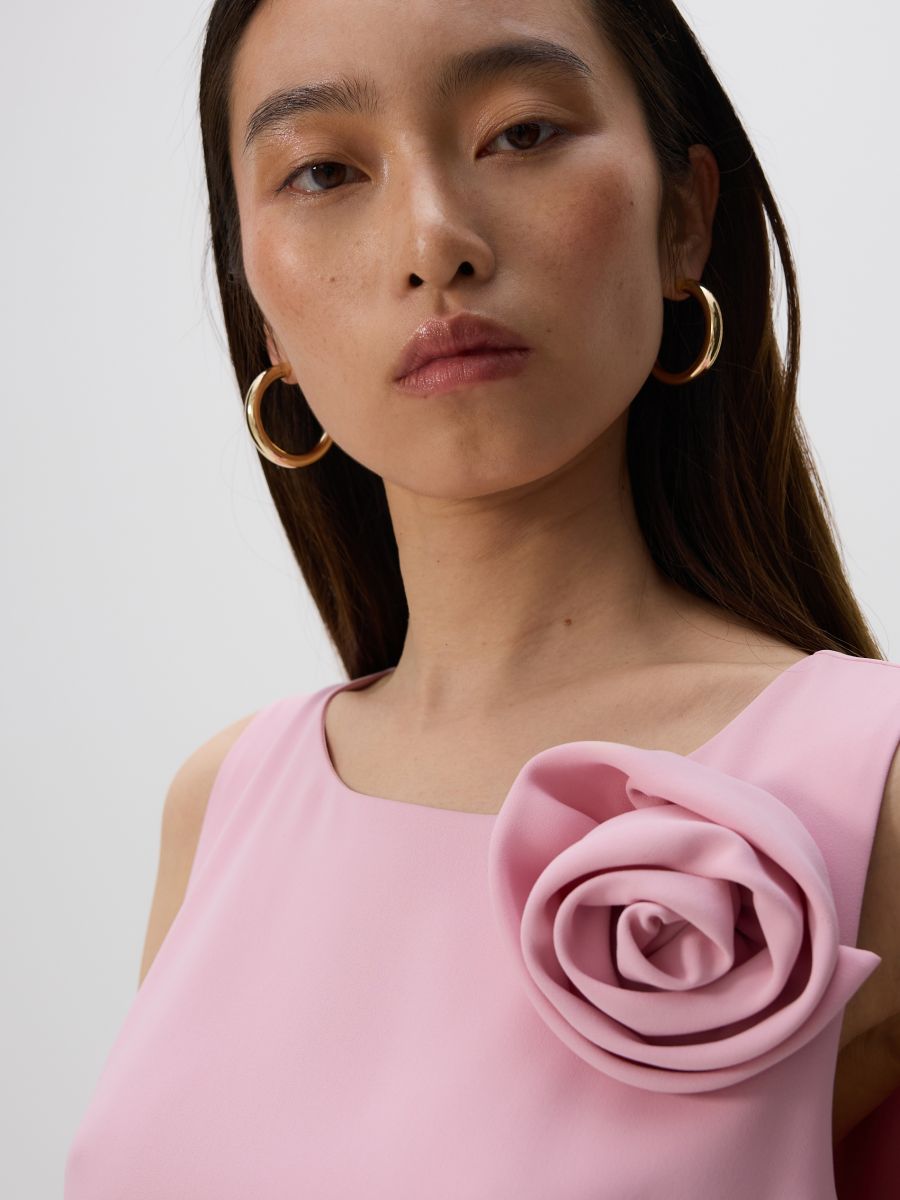 Kleid mit rosenförmigem Detail - rosa - RESERVED - 6