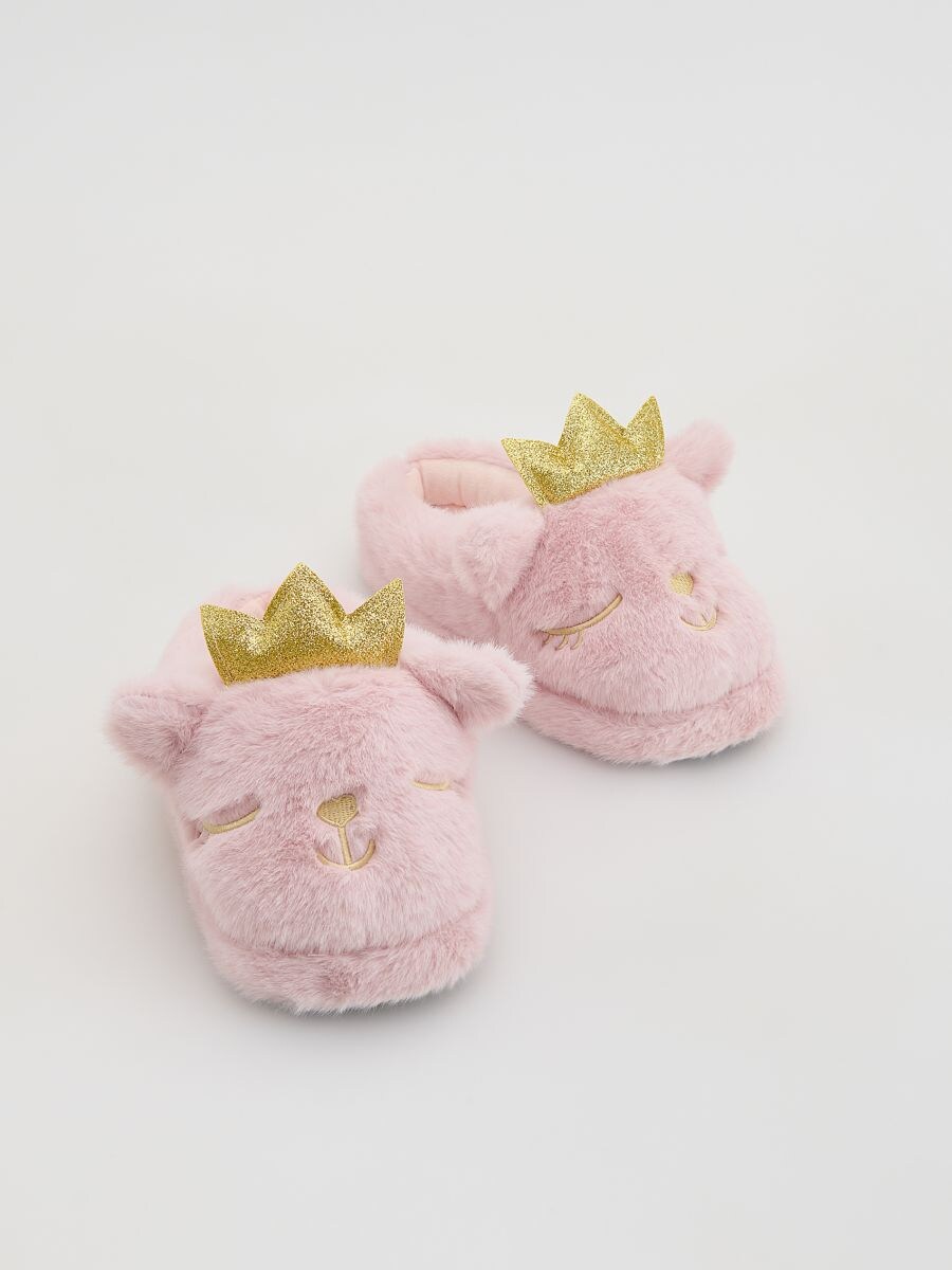 Ladies` slippers - pastel pink - RESERVED