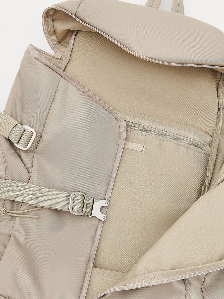 Large capacity backpack with pockets - beige - RESERVED - 4