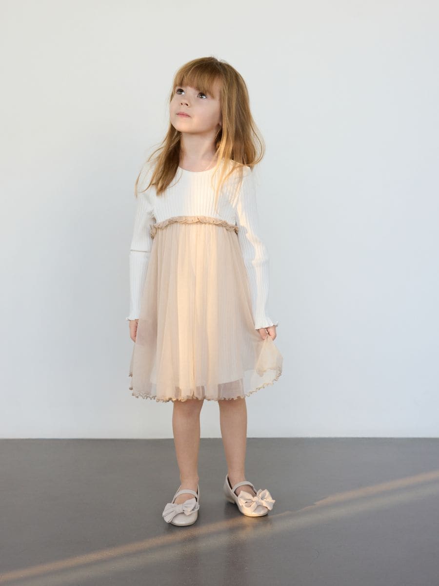 Kleid mit Tüllsaum - bunt - RESERVED - 3