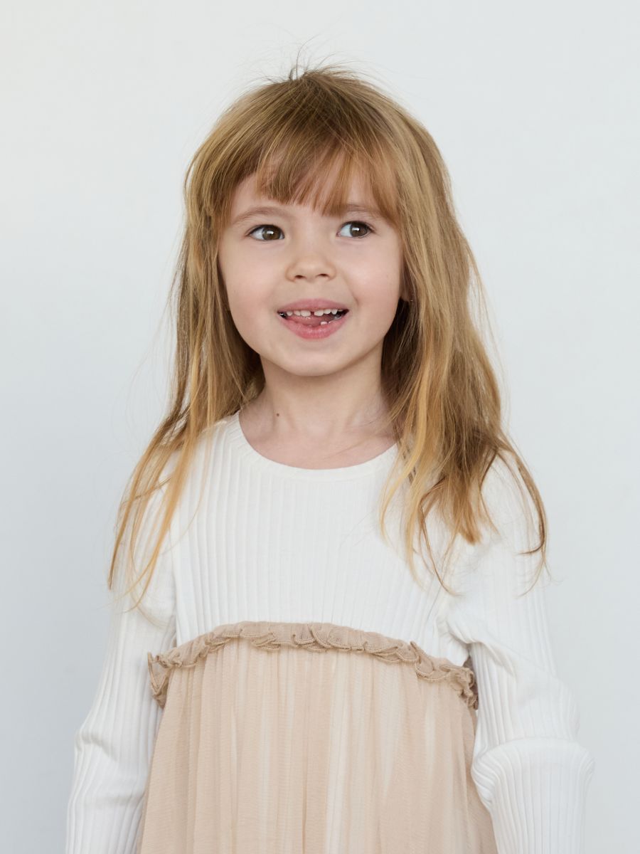 Kleid mit Tüllsaum - bunt - RESERVED - 4