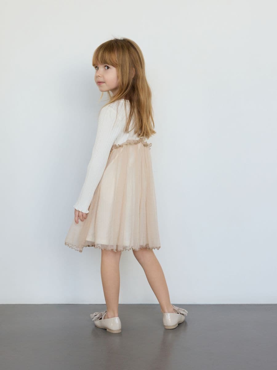 Kleid mit Tüllsaum - bunt - RESERVED - 5