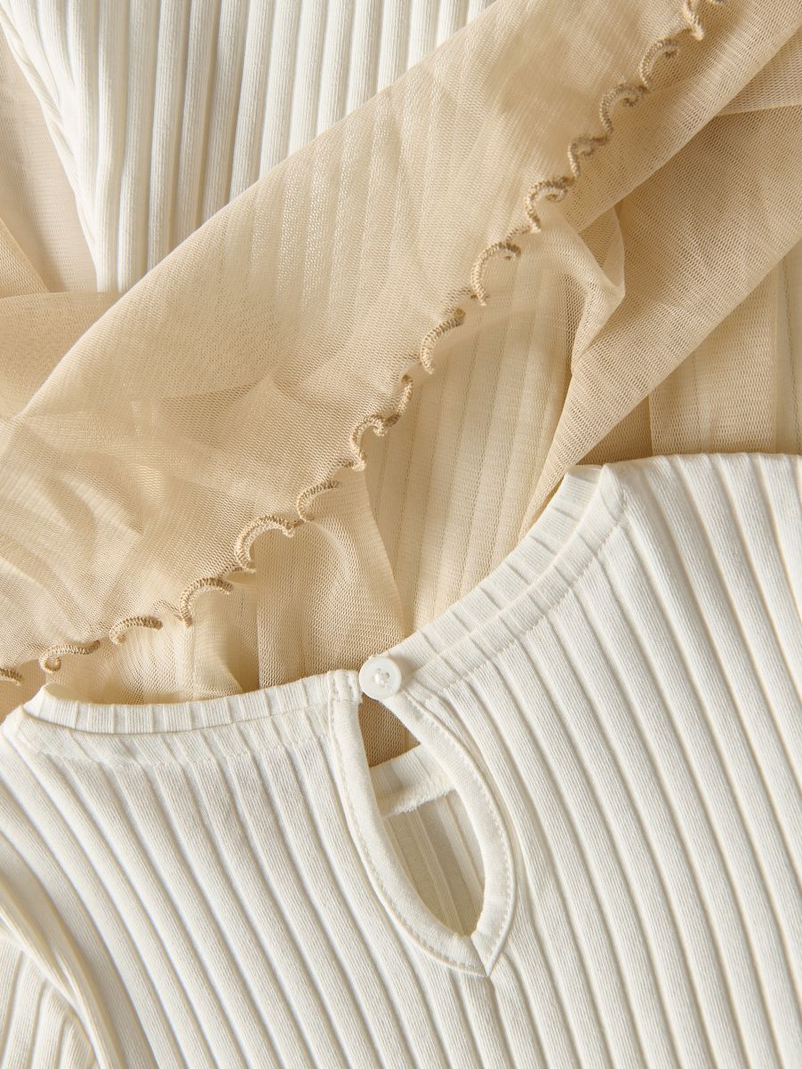 Kleid mit Tüllsaum - bunt - RESERVED - 2